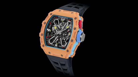 理查米爾RICHARD MILLE RM 35-03系列 新增淡藍色及鮭魚色Quartz TPT石英纖維款